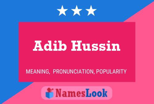 Poster del nome Adib Hussin