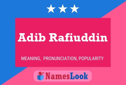 Poster del nome Adib Rafiuddin