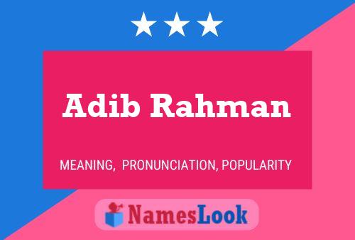 Poster del nome Adib Rahman