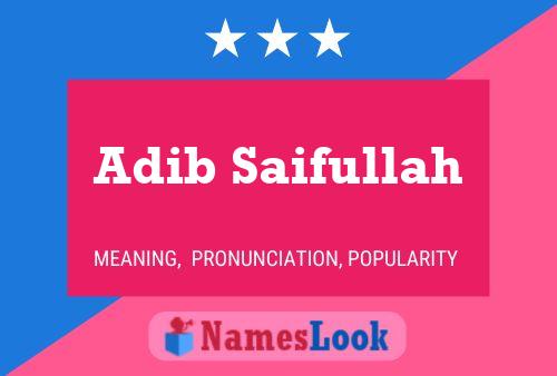 Poster del nome Adib Saifullah