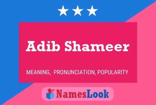 Poster del nome Adib Shameer