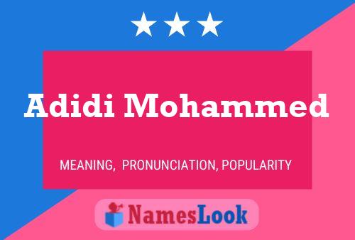 Poster del nome Adidi Mohammed