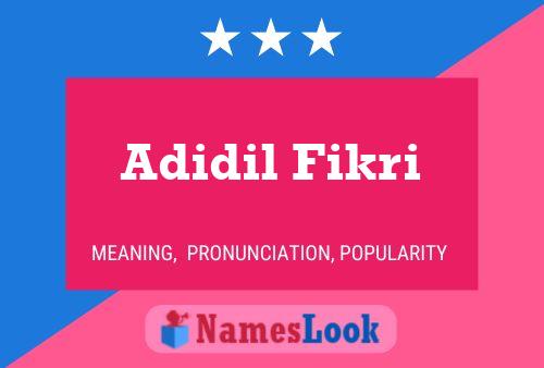 Poster del nome Adidil Fikri