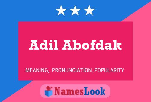 Poster del nome Adil Abofdak