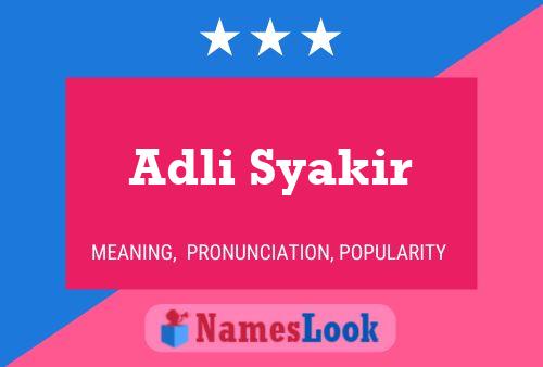 Poster del nome Adli Syakir