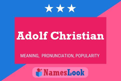 Poster del nome Adolf Christian