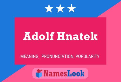 Poster del nome Adolf Hnatek