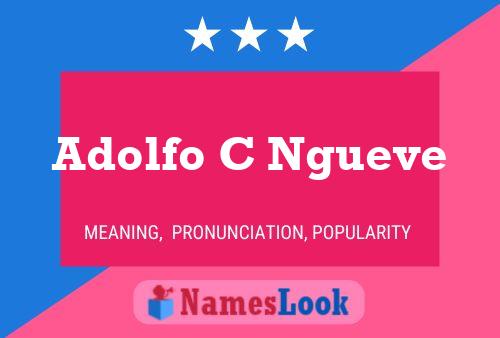 Poster del nome Adolfo C Ngueve