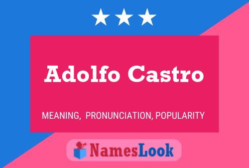 Poster del nome Adolfo Castro