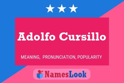 Poster del nome Adolfo Cursillo