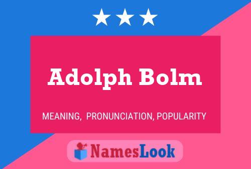 Poster del nome Adolph Bolm