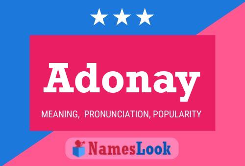 Poster del nome Adonay