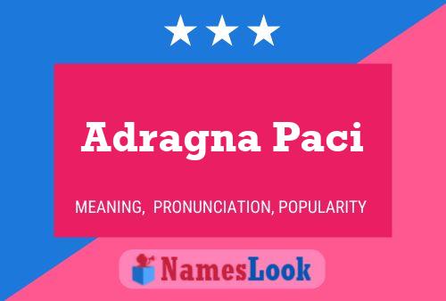 Poster del nome Adragna Paci