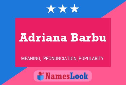 Poster del nome Adriana Barbu