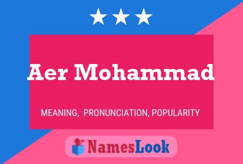 Poster del nome Aer Mohammad