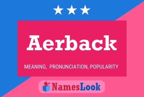 Poster del nome Aerback