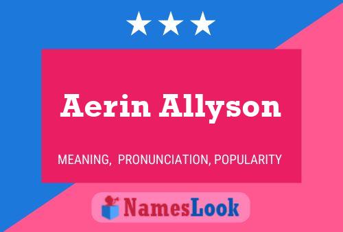 Poster del nome Aerin Allyson