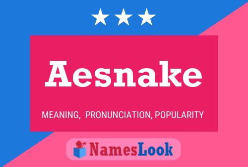 Poster del nome Aesnake