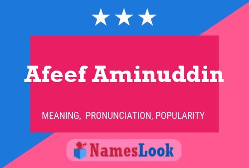 Poster del nome Afeef Aminuddin