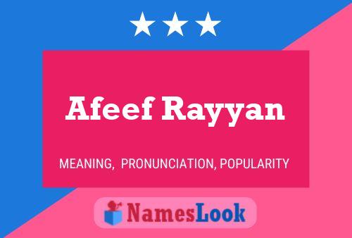 Poster del nome Afeef Rayyan