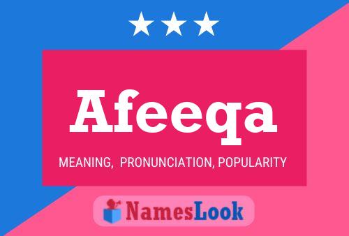 Poster del nome Afeeqa