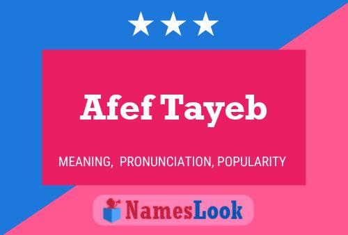 Poster del nome Afef Tayeb