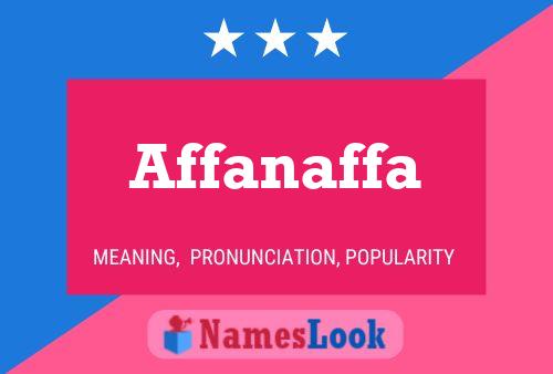 Poster del nome Affanaffa