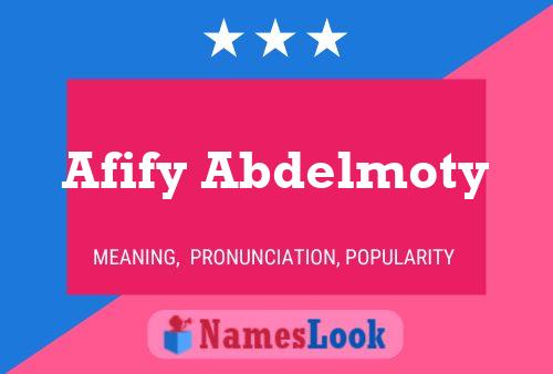 Poster del nome Afify Abdelmoty