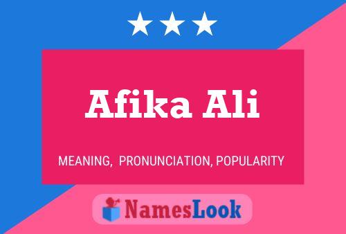 Poster del nome Afika Ali