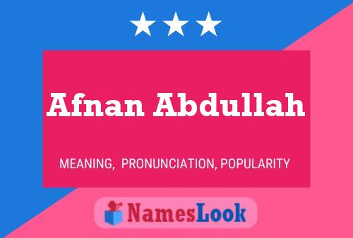 Poster del nome Afnan Abdullah