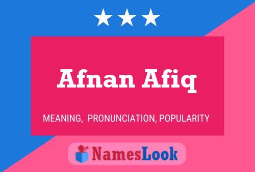 Poster del nome Afnan Afiq