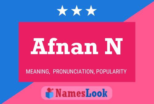 Poster del nome Afnan N