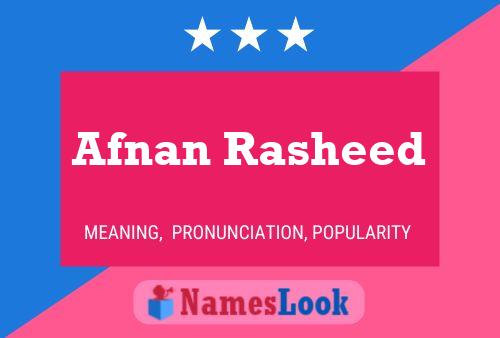 Poster del nome Afnan Rasheed