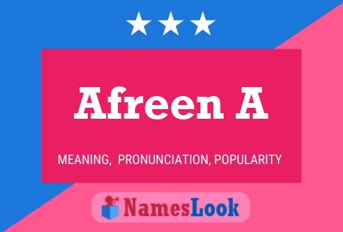 Poster del nome Afreen A