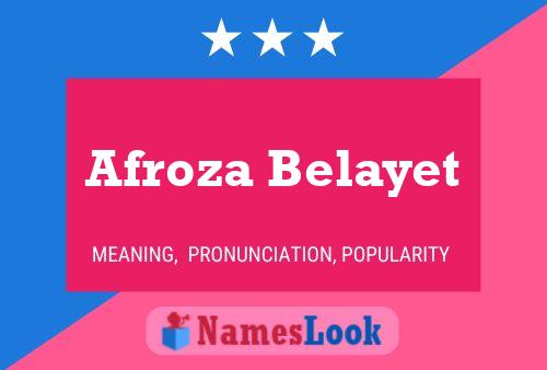 Poster del nome Afroza Belayet