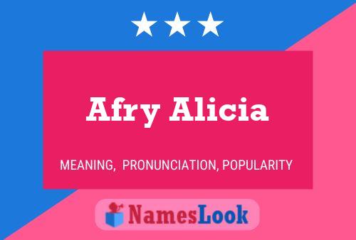 Poster del nome Afry Alicia