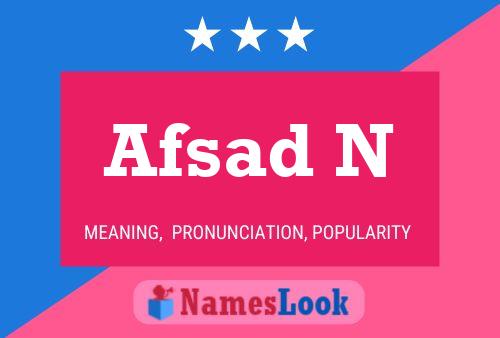 Poster del nome Afsad N