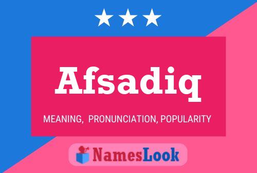 Poster del nome Afsadiq