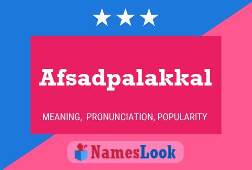 Poster del nome Afsadpalakkal