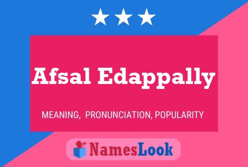 Poster del nome Afsal Edappally