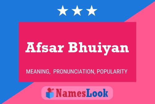 Poster del nome Afsar Bhuiyan