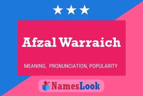 Poster del nome Afzal Warraich