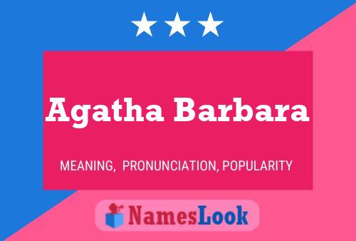 Poster del nome Agatha Barbara