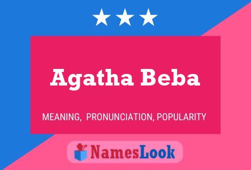 Poster del nome Agatha Beba