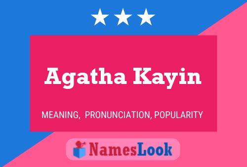 Poster del nome Agatha Kayin