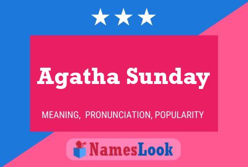 Poster del nome Agatha Sunday