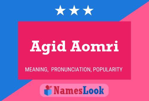 Poster del nome Agid Aomri