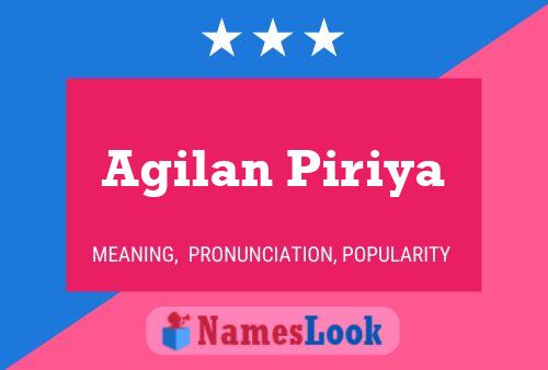 Poster del nome Agilan Piriya