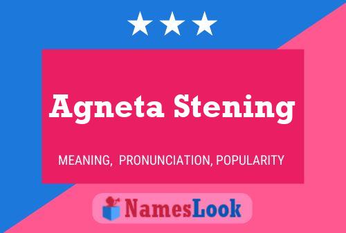 Poster del nome Agneta Stening