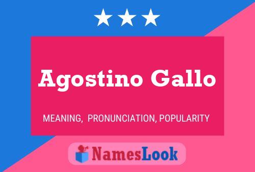 Poster del nome Agostino Gallo